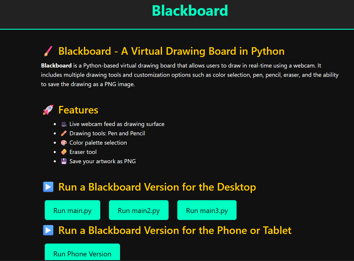 Blackboard python Project